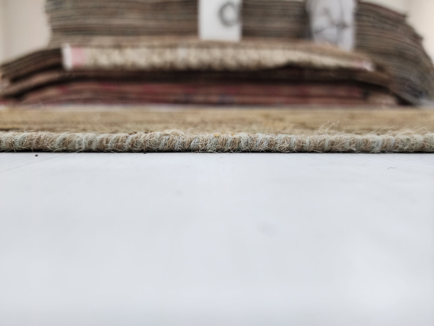 Desert Horizon: Antique Hand-Knotted Qashqai Tribal Rug