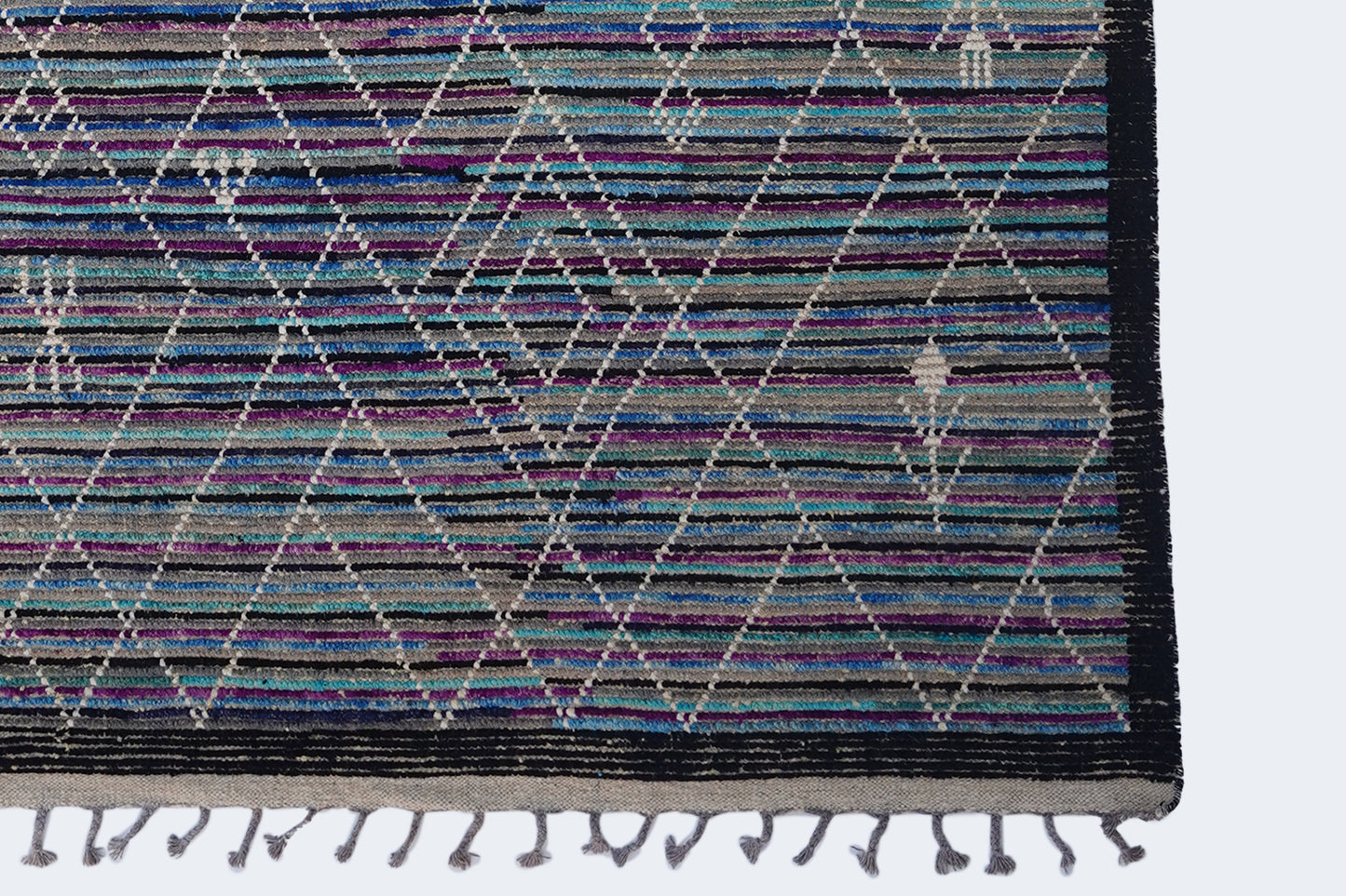 Vibrant Moroccan Berber Area Rug – Hand-Knotted Colourful Tribal Wool Rug
