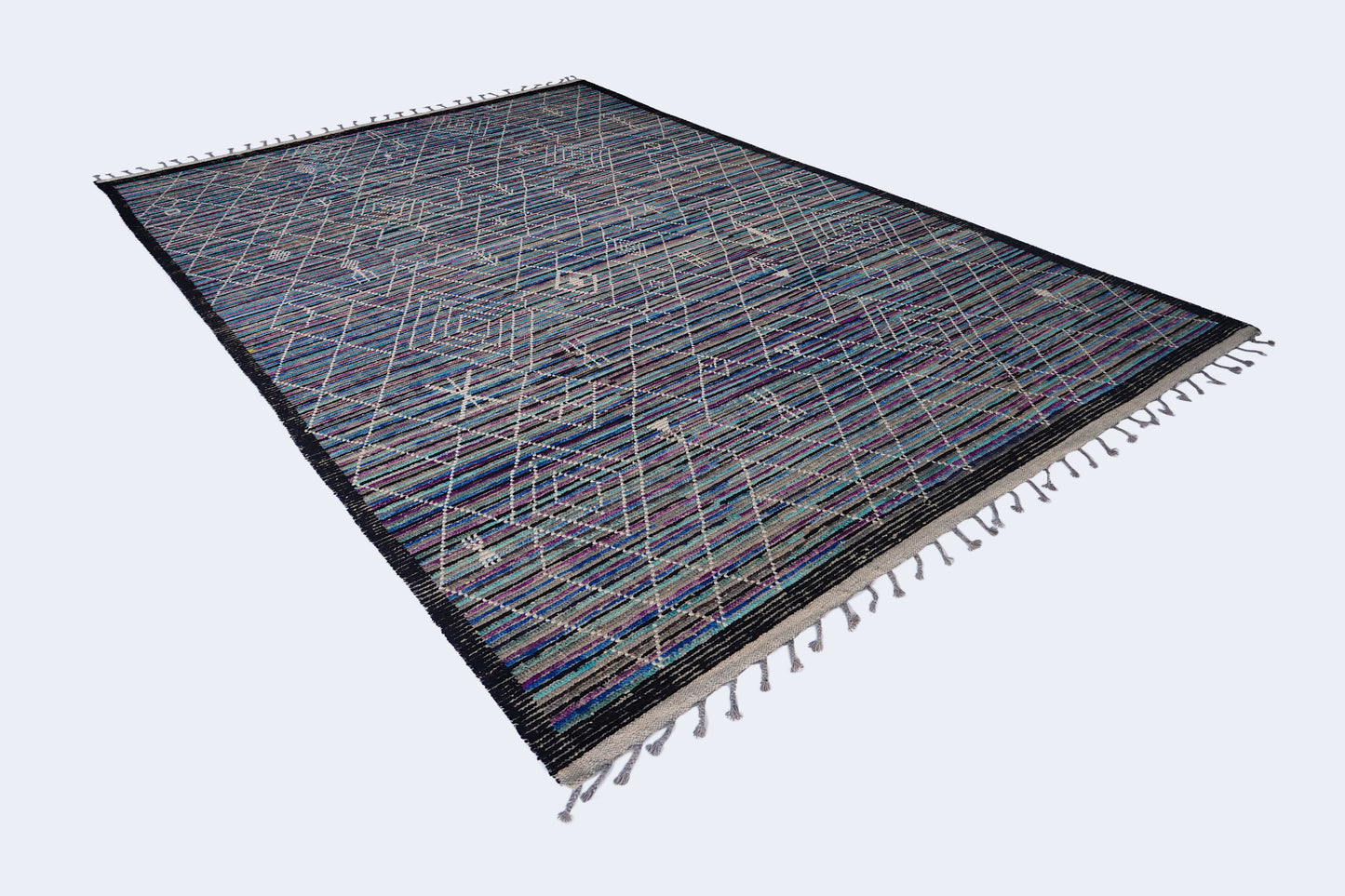 Vibrant Moroccan Berber Area Rug – Hand-Knotted Colourful Tribal Wool Rug