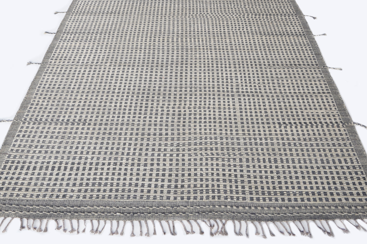 Vintage Moroccan Berber Beni Ourain Area Rug – Hand-Knotted Neutral Tribal Rug