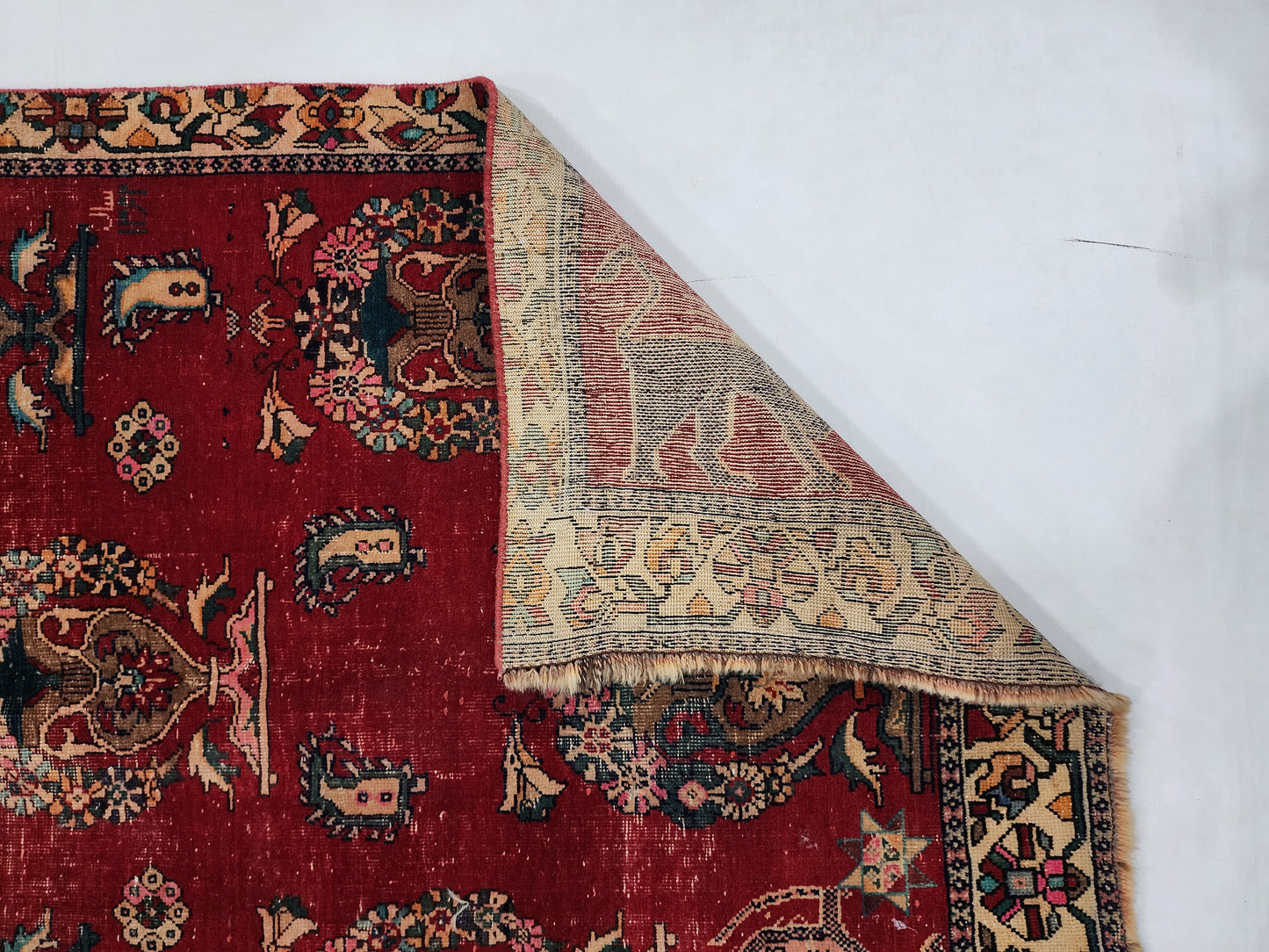 Vintage Persian Pictorial Rug | Iconic 'Persian Lion' and Shah Motif Masterpiece