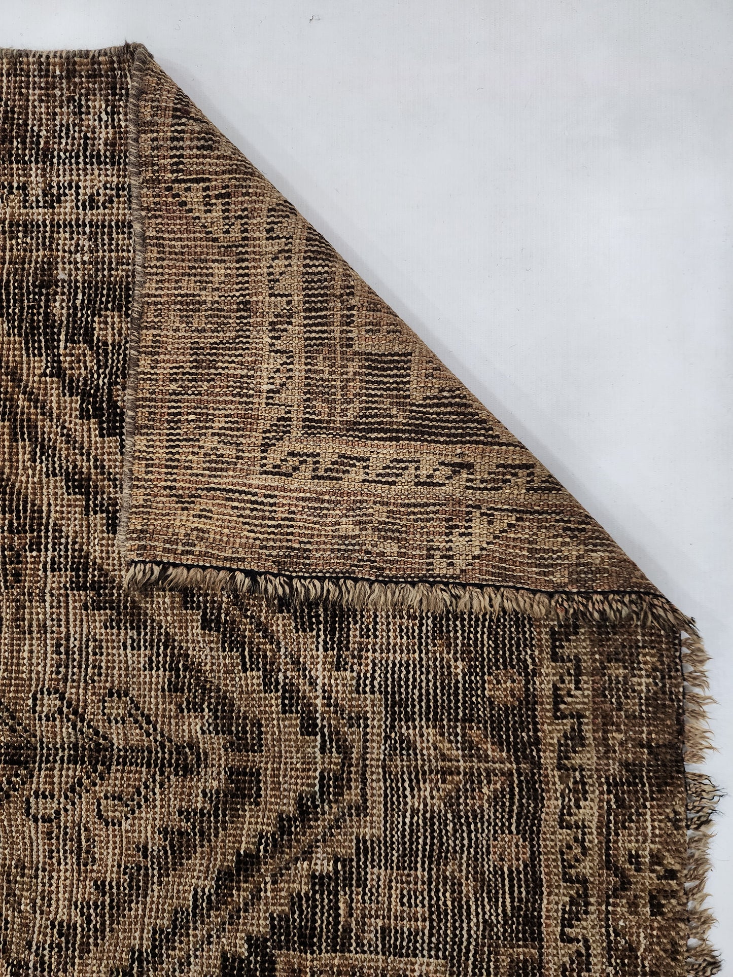 Timeless Nomad: Antique Earth-Tone Qashgai Runner