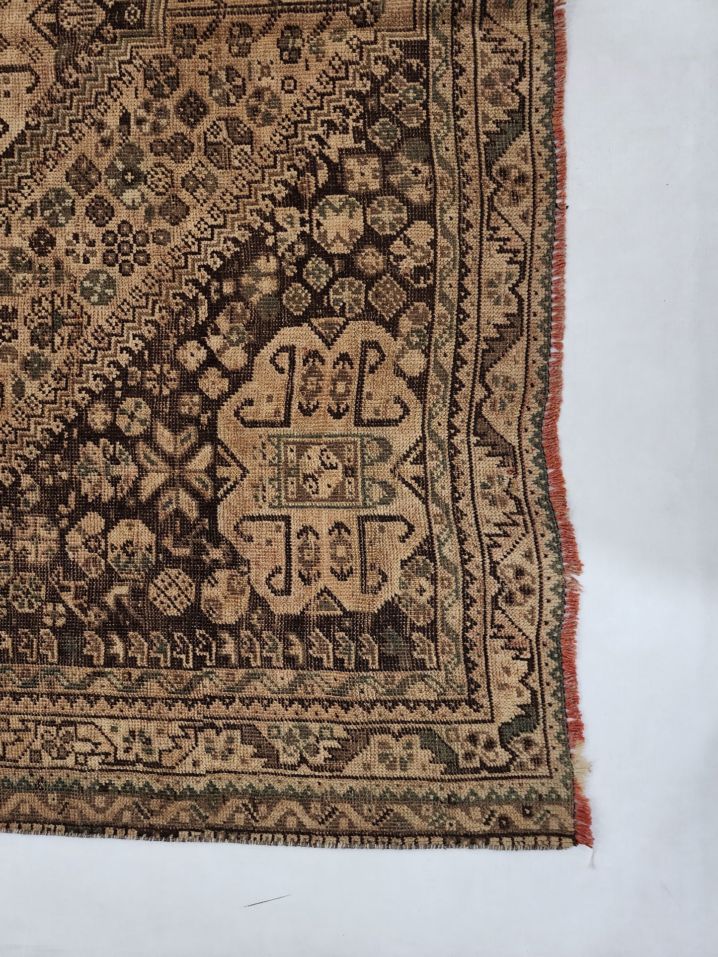 Vintage Persian Qashqai Rug | Earthy Hand-Knotted Tribal Accent