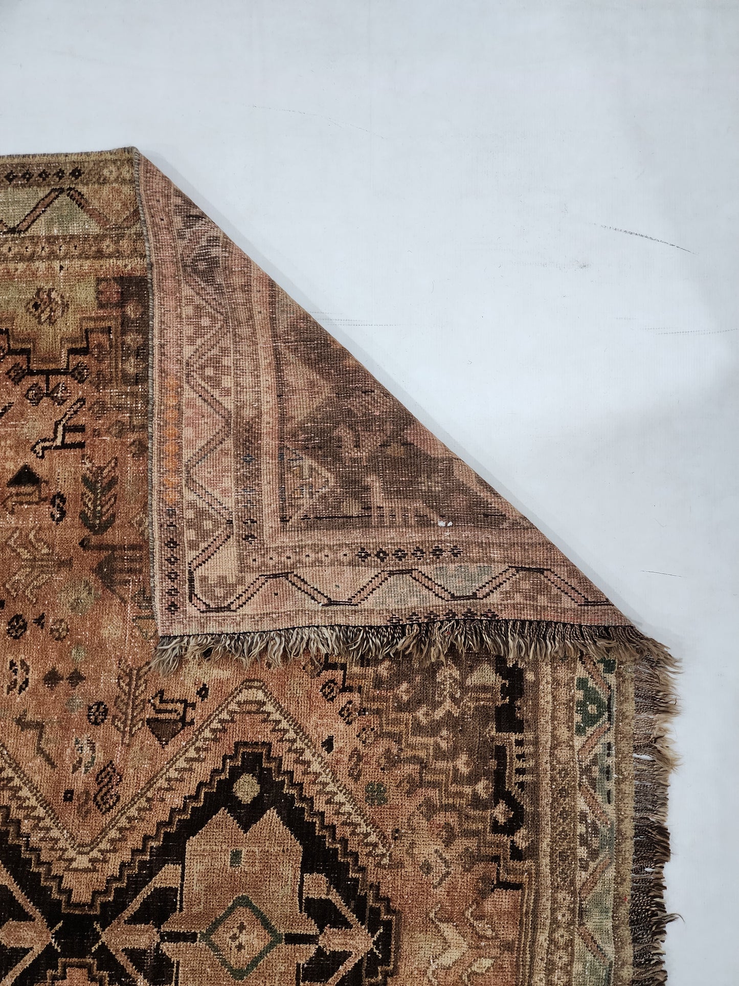 Antique Persian Qashqai Rug | Iconic Five-Diamond Tribal Masterpiece