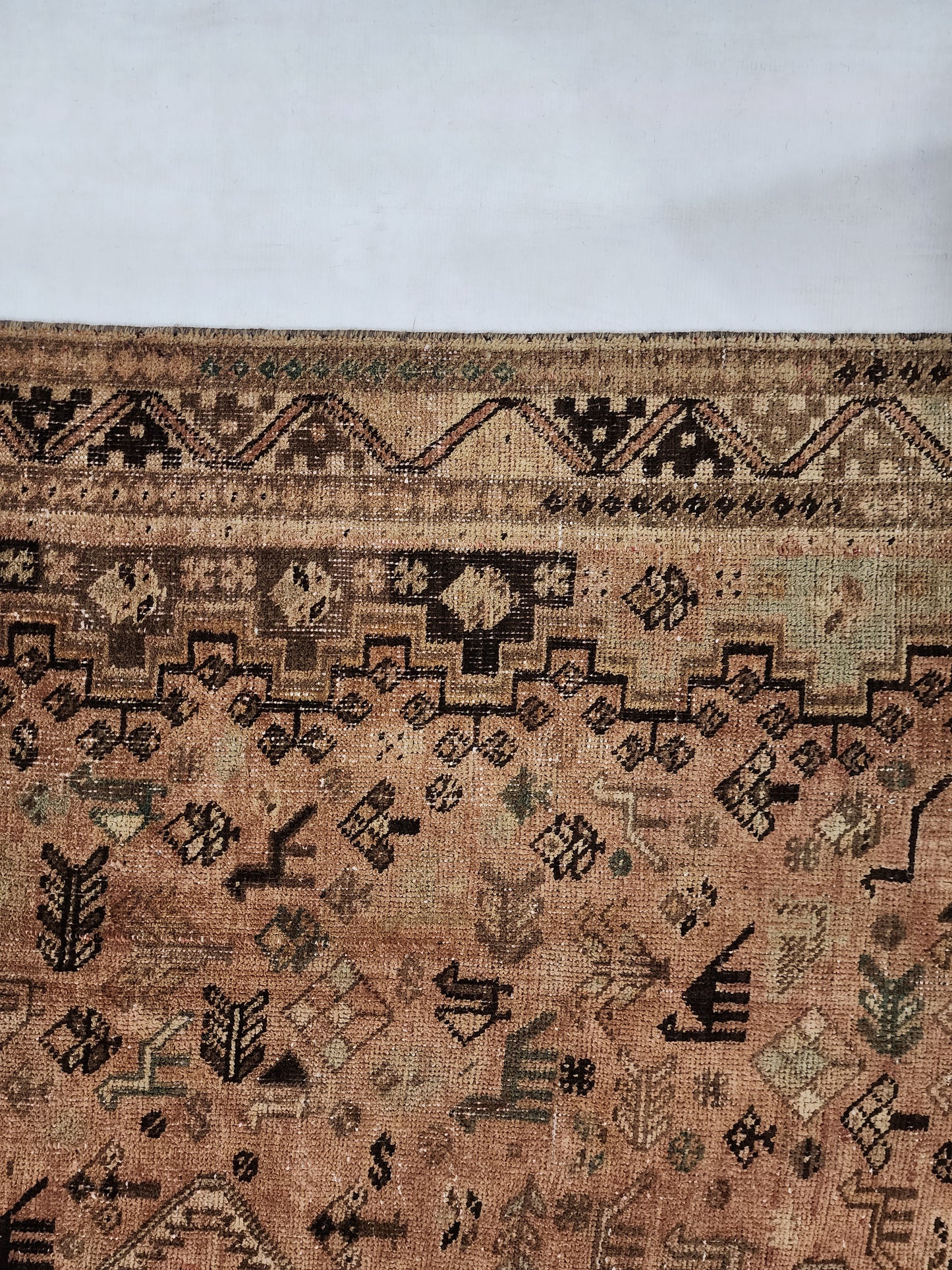 Antique Persian Qashqai Rug | Iconic Five-Diamond Tribal Masterpiece