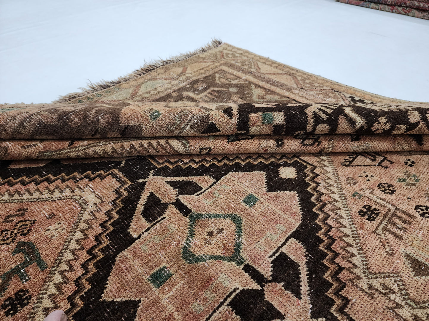 Antique Persian Qashqai Rug | Iconic Five-Diamond Tribal Masterpiece