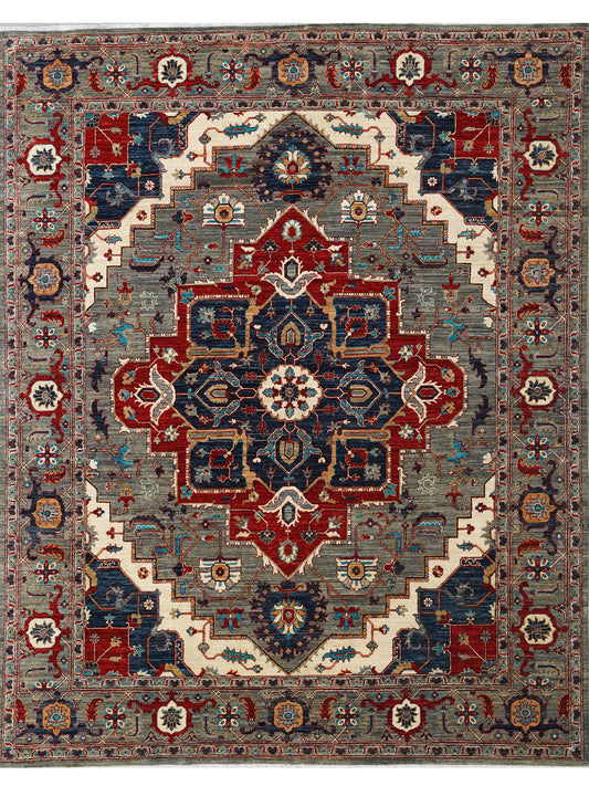 The Grand Afghan: Traditional Geometric Medallion Area Rug
