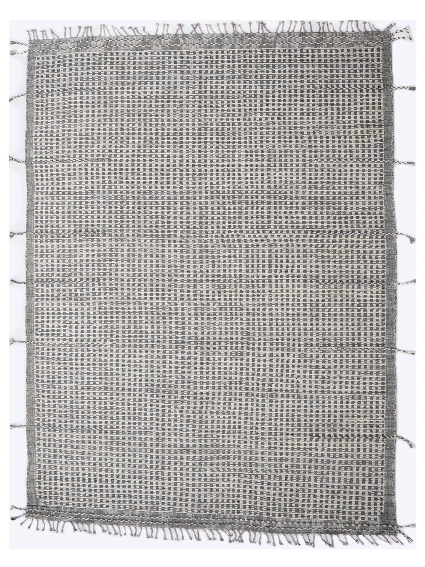 Vintage Moroccan Berber Beni Ourain Area Rug – Hand-Knotted Neutral Tribal Rug