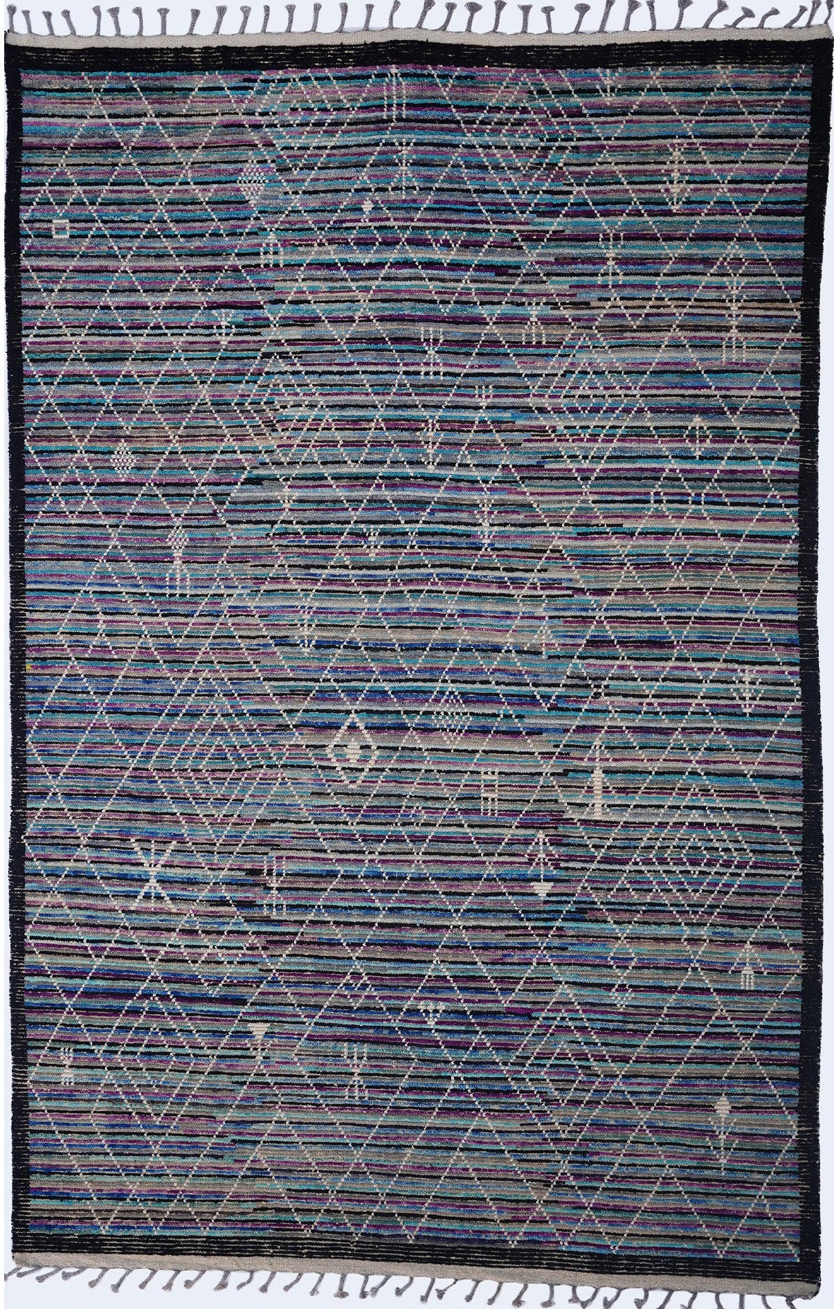 Vibrant Moroccan Berber Area Rug – Hand-Knotted Colourful Tribal Wool Rug