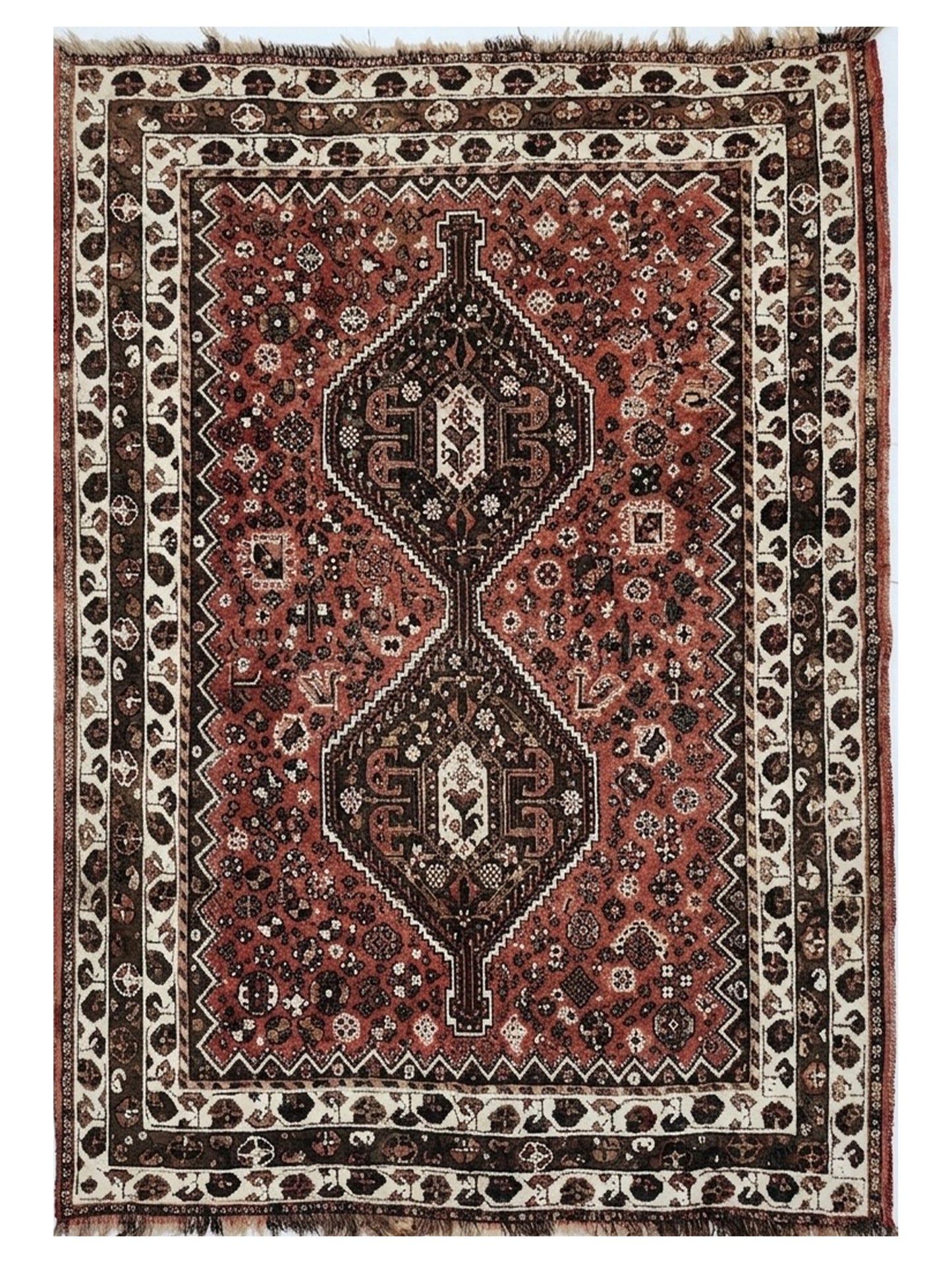 Vintage Persian Qashqai Rug | Hand-Knotted Tribal Art (3' x 5')