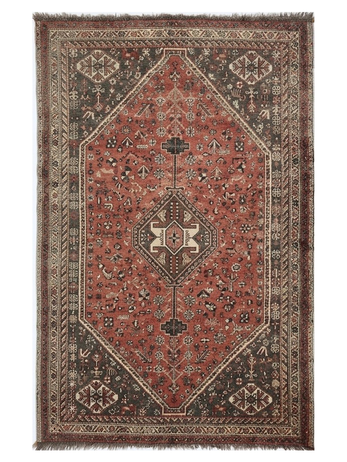 Vintage Persian Qashqai Rug | Authentic Hand-Knotted Tribal Art