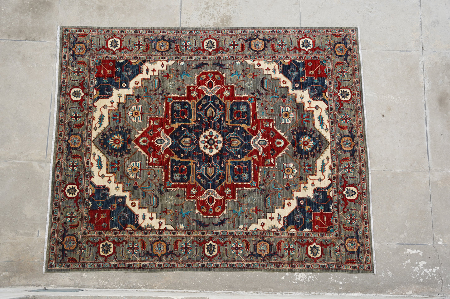 The Grand Afghan: Traditional Geometric Medallion Area Rug