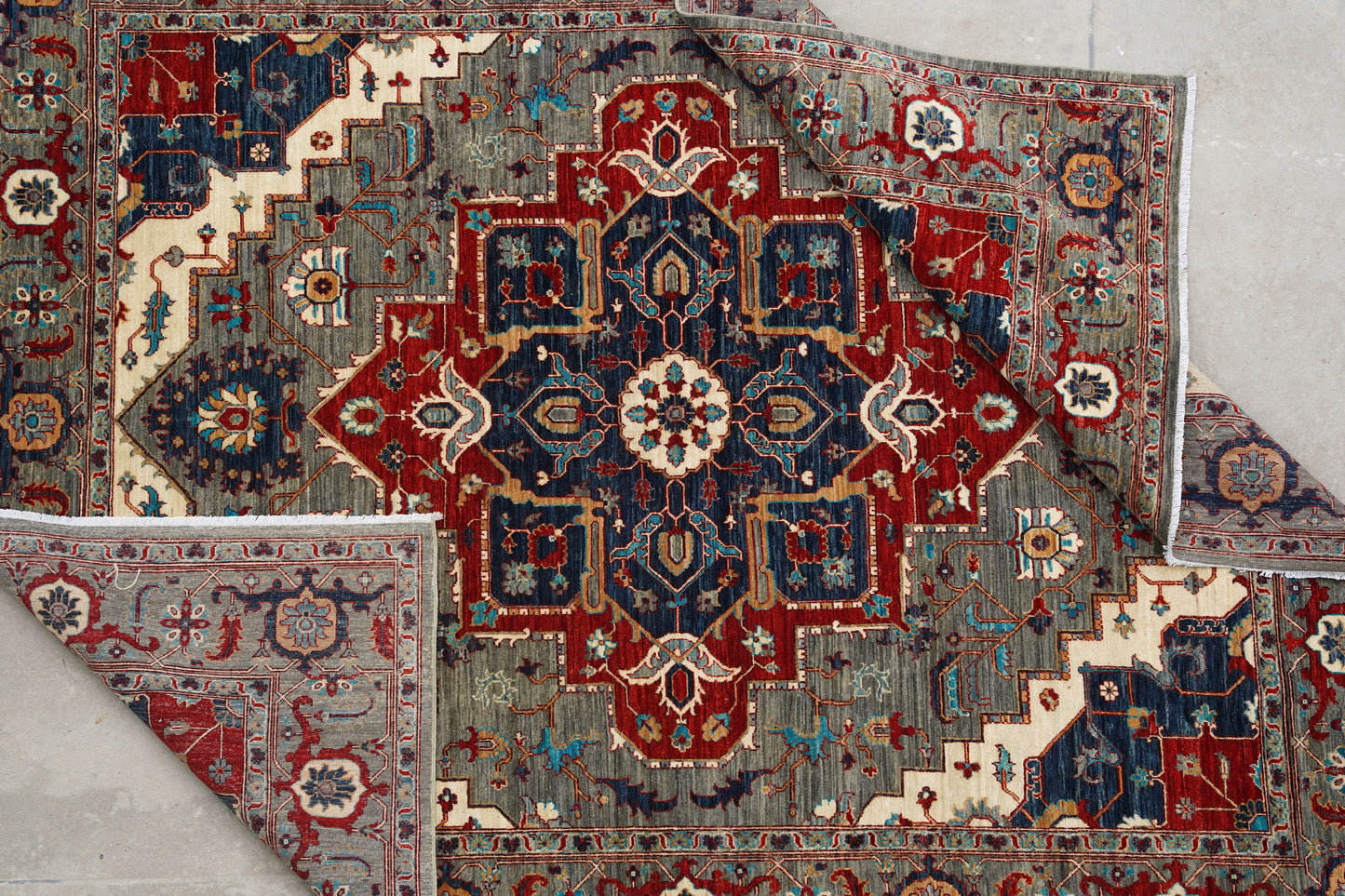The Grand Afghan: Traditional Geometric Medallion Area Rug