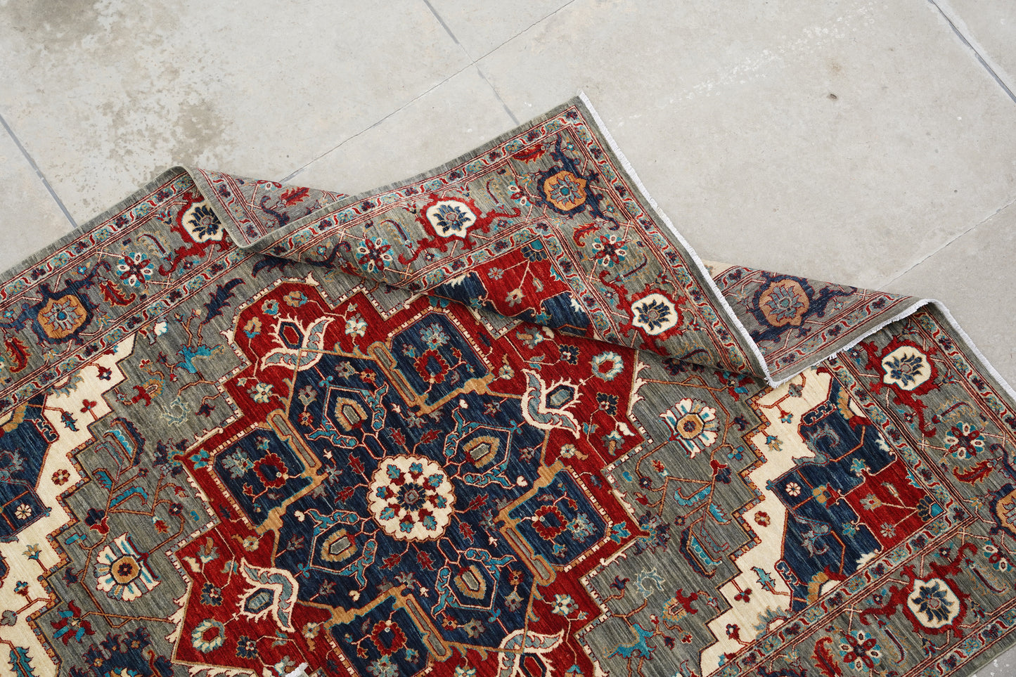 The Grand Afghan: Traditional Geometric Medallion Area Rug
