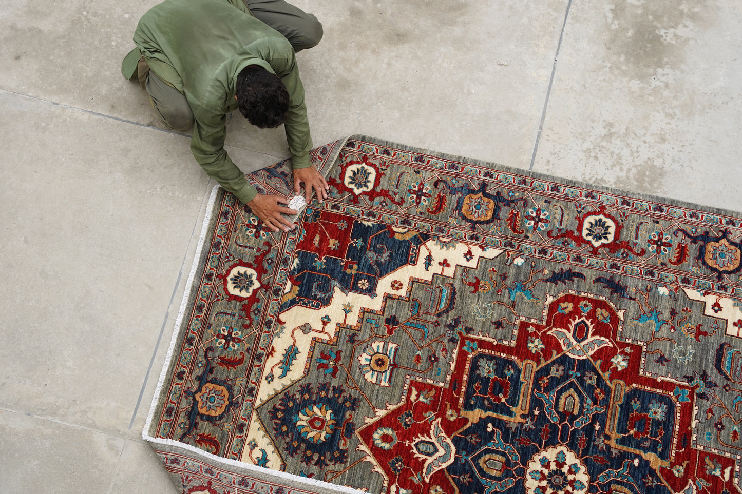 The Grand Afghan: Traditional Geometric Medallion Area Rug