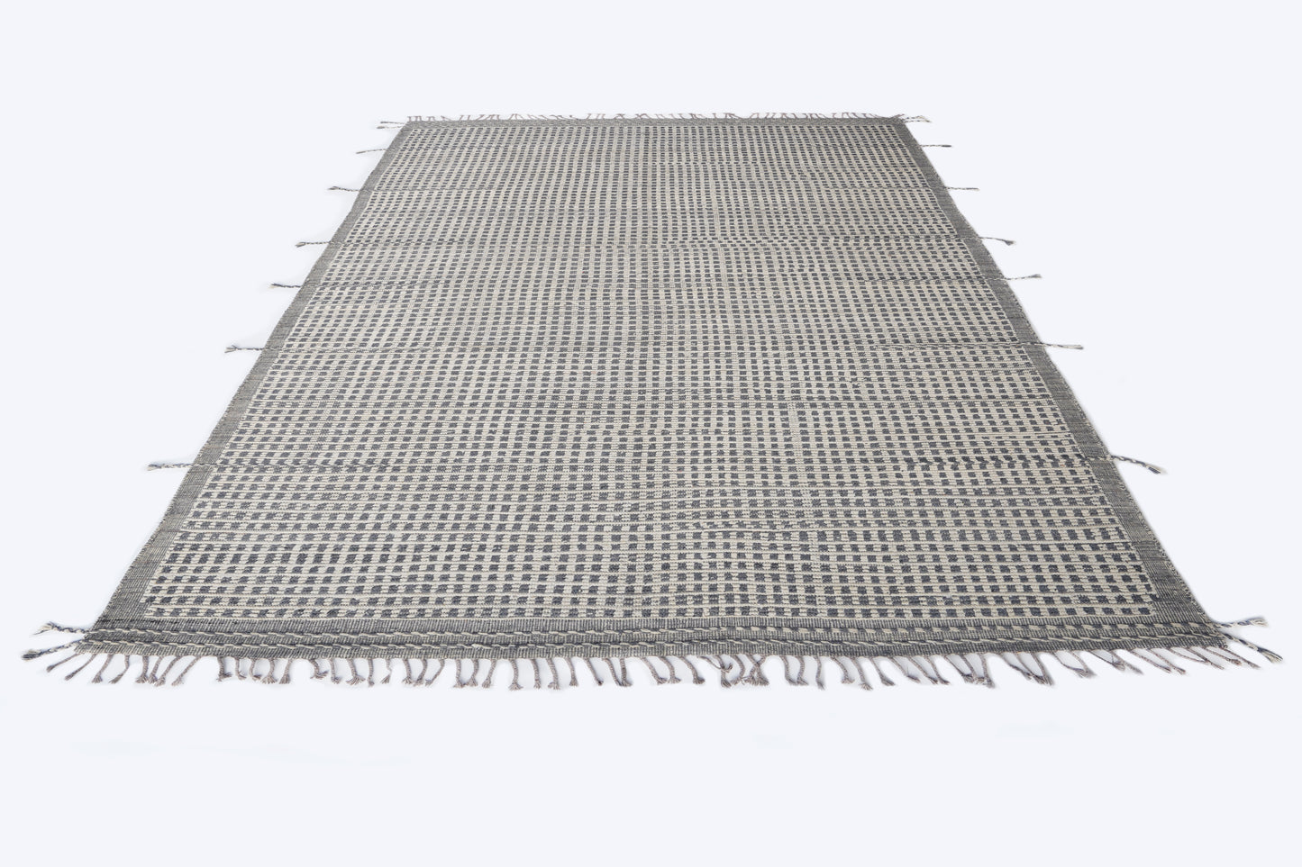Vintage Moroccan Berber Beni Ourain Area Rug – Hand-Knotted Neutral Tribal Rug