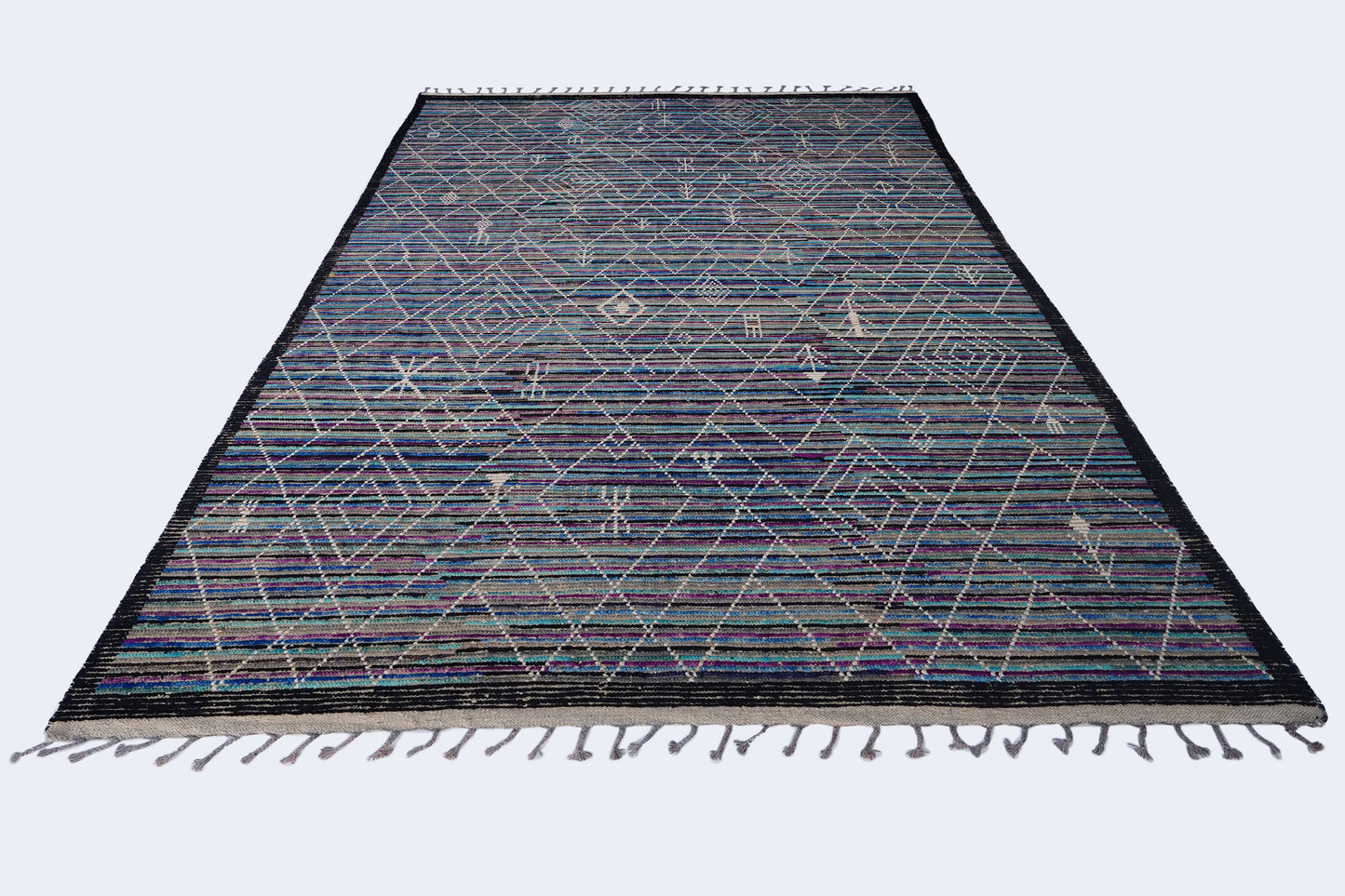 Vibrant Moroccan Berber Area Rug – Hand-Knotted Colourful Tribal Wool Rug