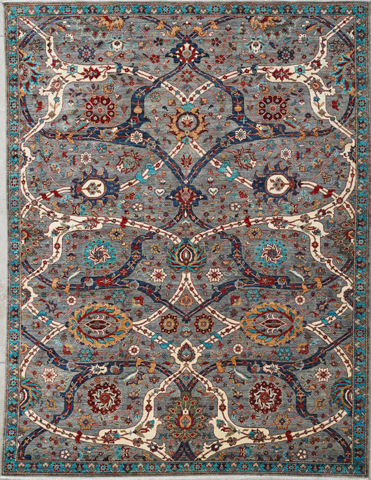 Ariana Hand-Knotted Afghan Wool Rug - 9ft x 12ft